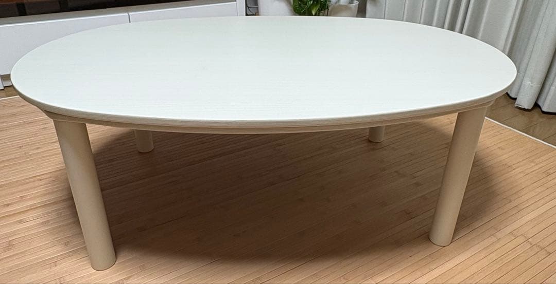 楕円形 木製こたつ　こたつとしては未使用