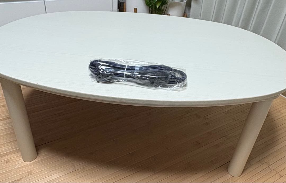 楕円形 木製こたつ　こたつとしては未使用