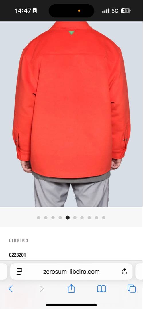 LIBEIRO 赤いフリースジャケット 2025年　mサイズ完売品