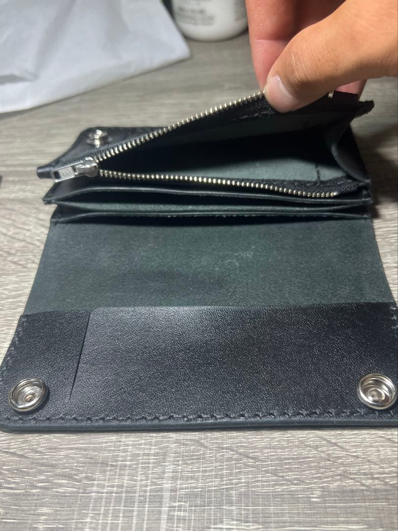 【即納】ミドルトラッカーウォレット　北米産ステアハイド