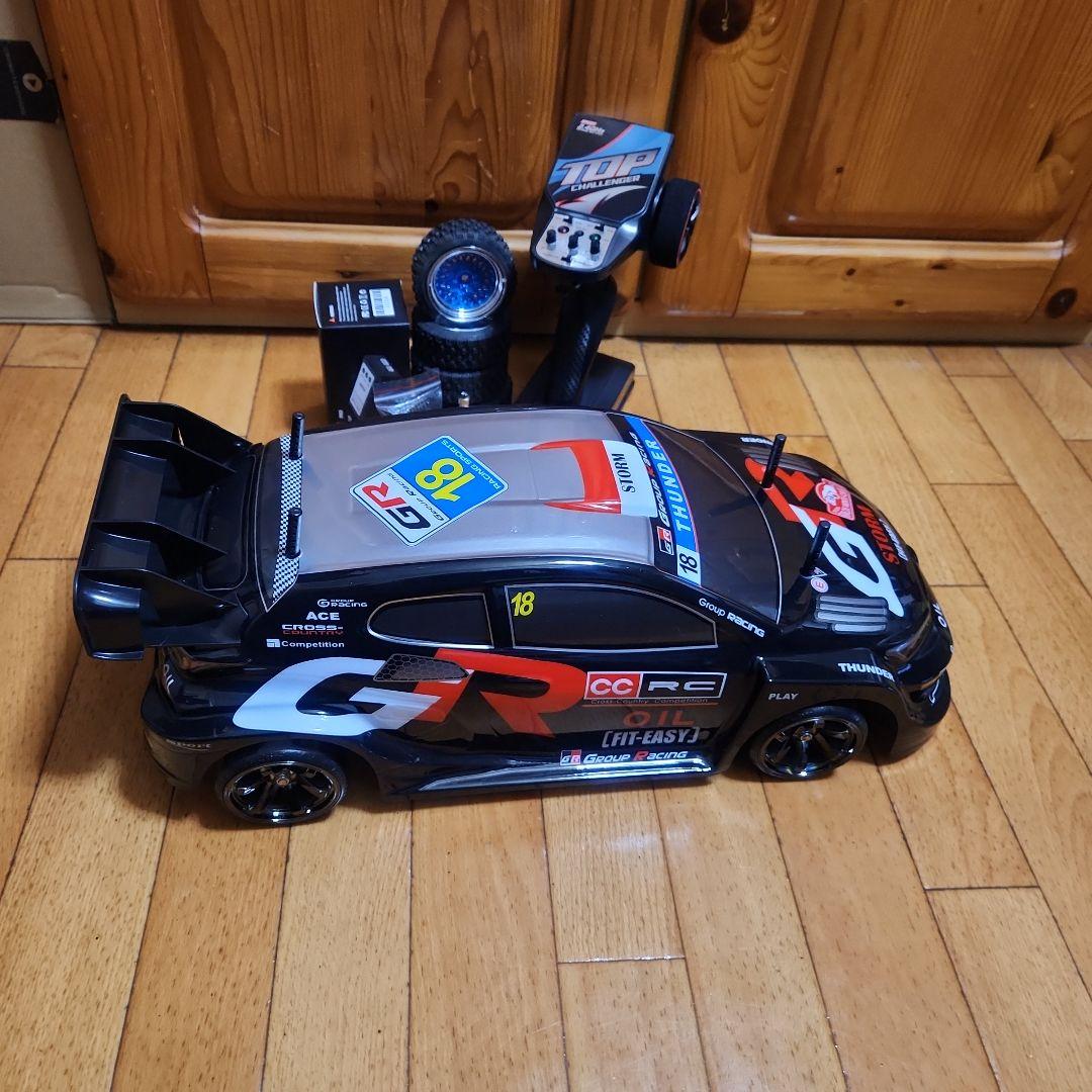 タミヤ ドリフト ラジコン フルセット　TT01 黒　ラリー　ボディ　　tt02