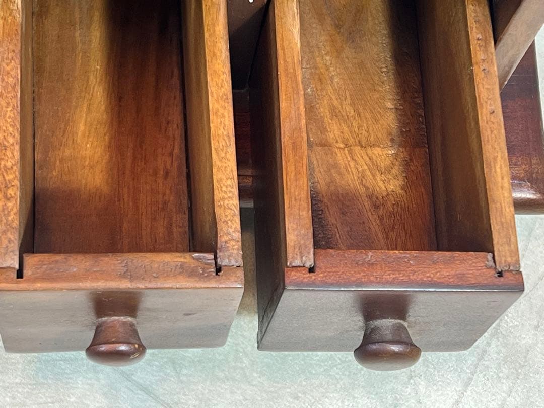 薬箱 アンティーク ヴィンテージ キャビネット3段 収納 引き出し 和風チェスト