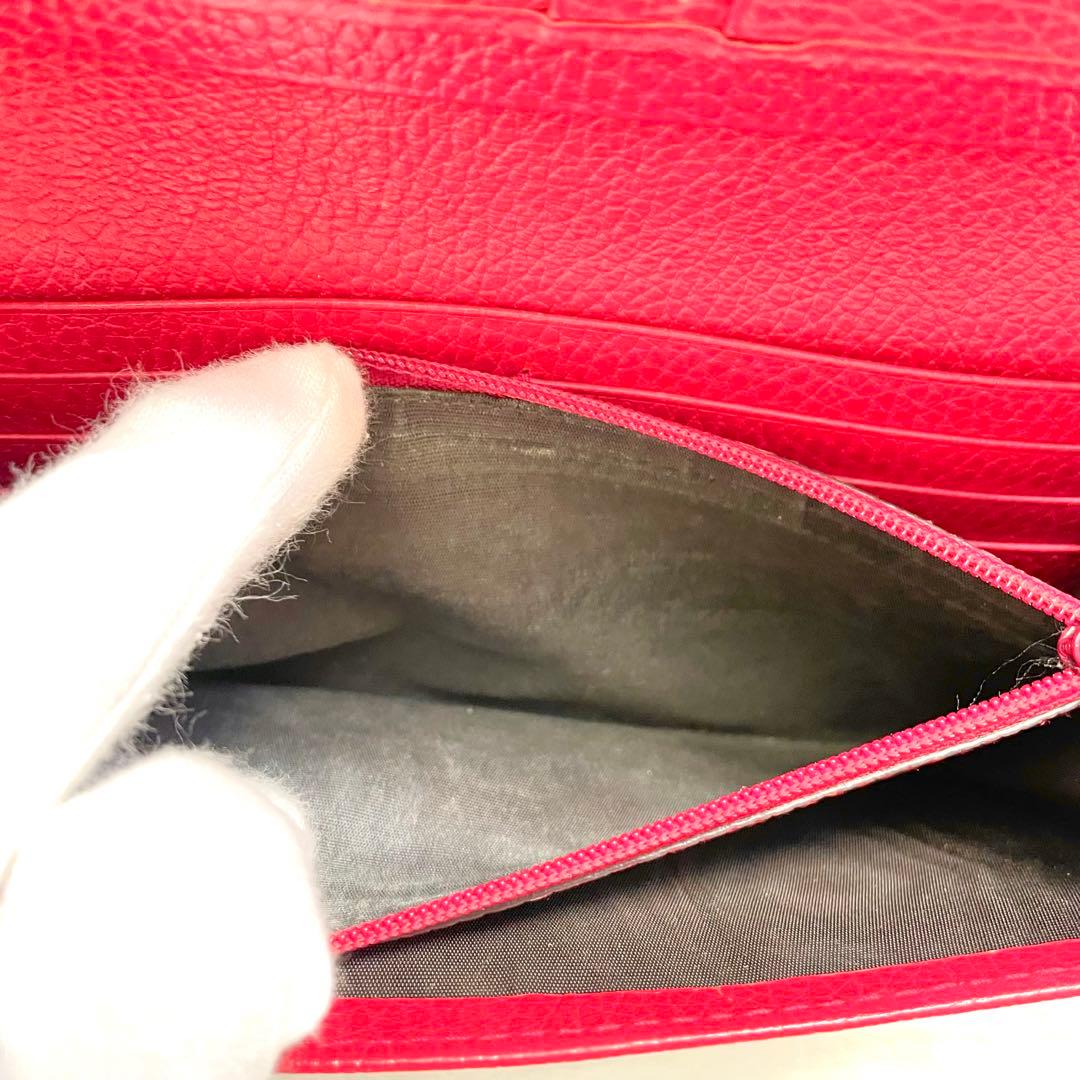 GUCCI グッチ　長財布　GG キャンバス　美品　2つ折り財布　1221-④