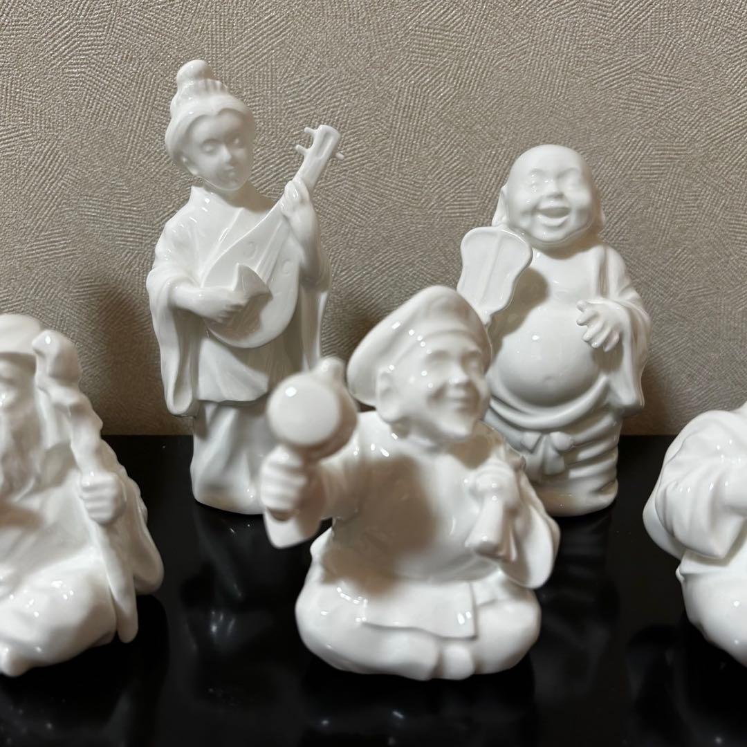 希少 Noritake ノリタケ 乃りたけ 七福神フィギュリン 白磁 置物 陶器
