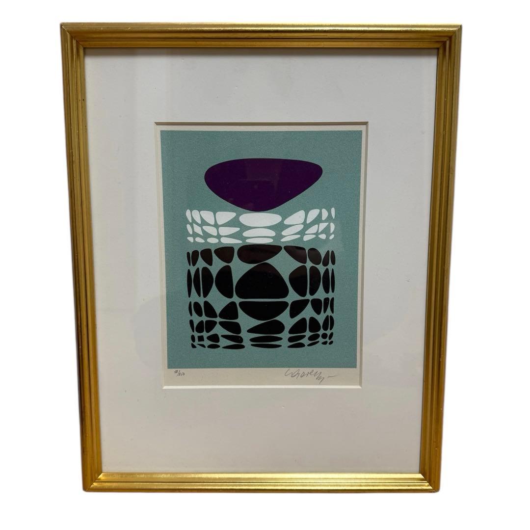 希少 現代美術　ヴィクトル・ヴァザルリ　直筆サイン 58/250