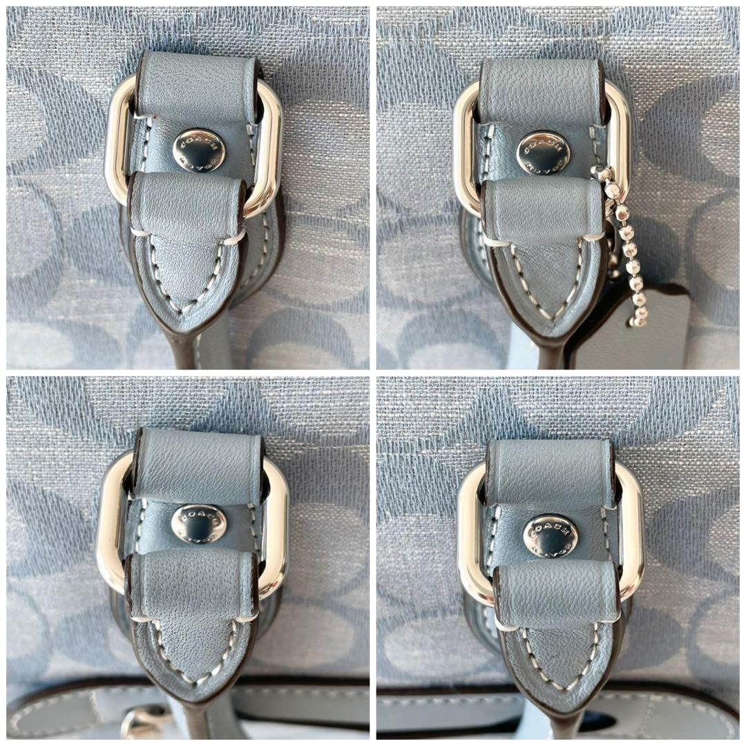 【新品】COACH 2way ハンドバッグ ローアン サッチェル シャンブレー