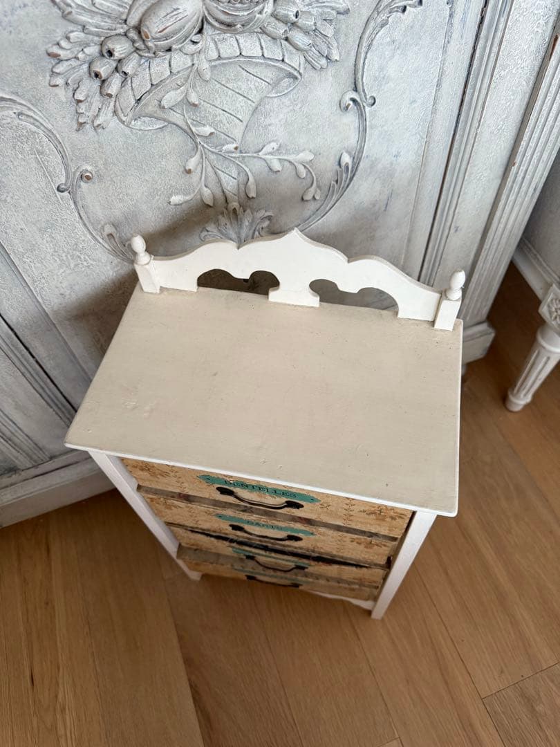 フランスアンティークレア木枠付きドゥロワー抽斗