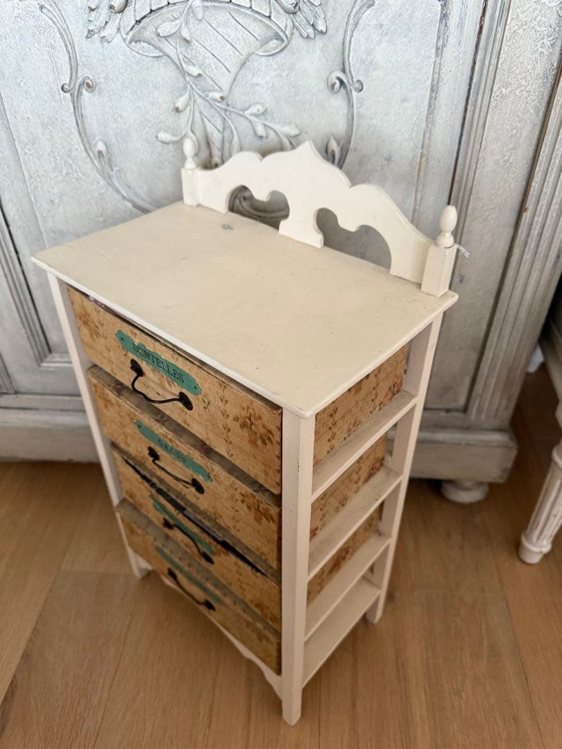 フランスアンティークレア木枠付きドゥロワー抽斗