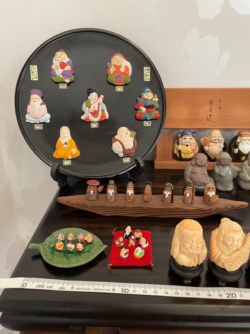 七福神　日本人形セット 伝統的な神様像　まとめ売り　芳月作　七福神　陶器