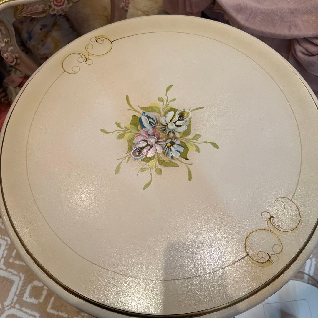 ロココ調 ラブテーブル白 ホワイト姫家具mayumiyamazaki777