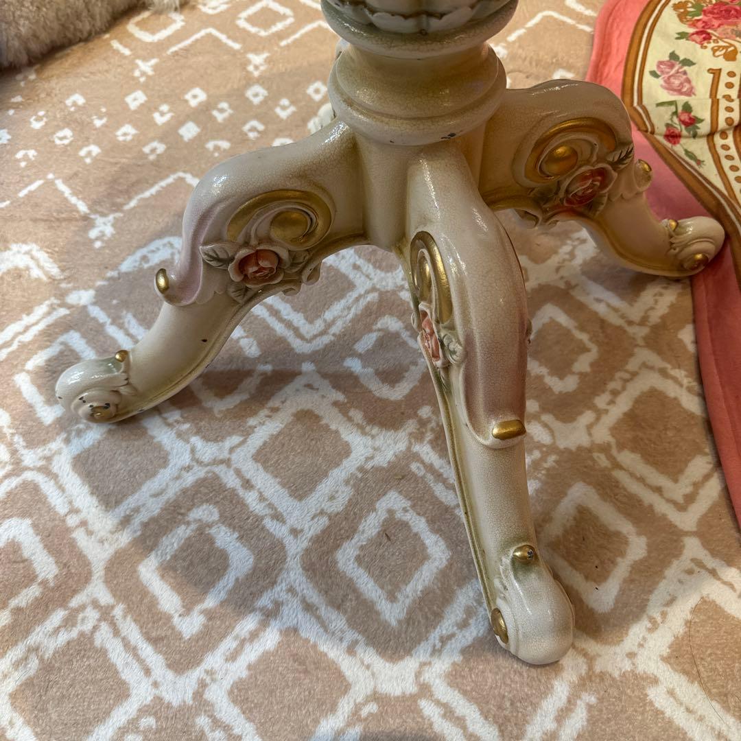 ロココ調 ラブテーブル白 ホワイト姫家具mayumiyamazaki777