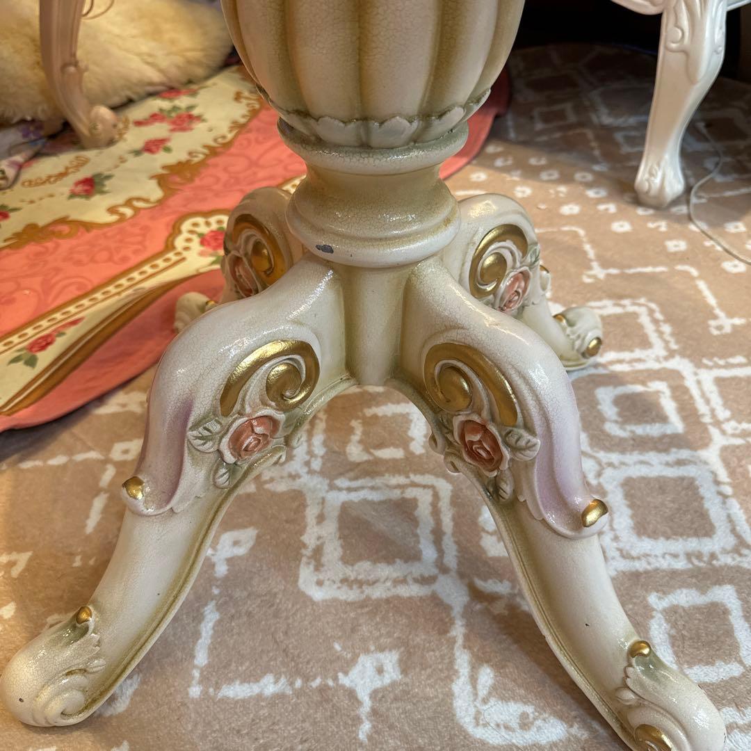 ロココ調 ラブテーブル白 ホワイト姫家具mayumiyamazaki777