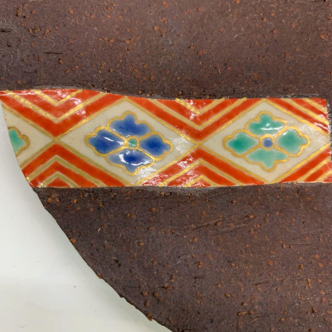 【銘々皿　九谷焼　象嵌色絵】中村梅山　共箱