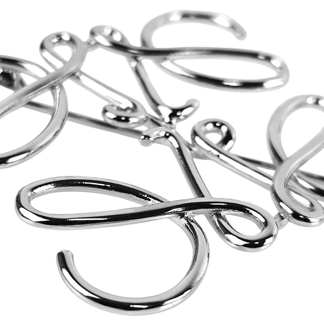 美品 ロエベ LOEWE Anagram Brooch アナグラム ブローチ