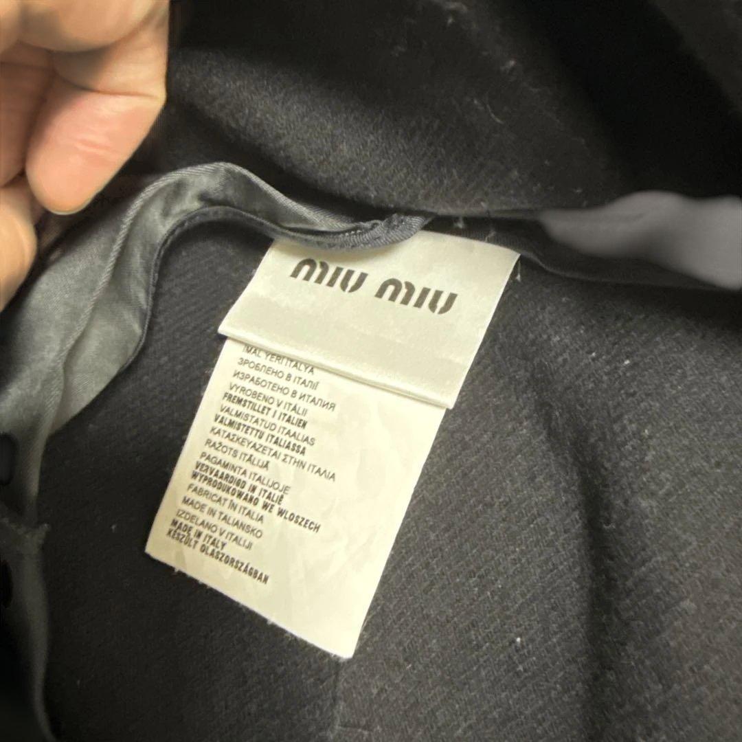 miu miu 黒 フレアスカート 40