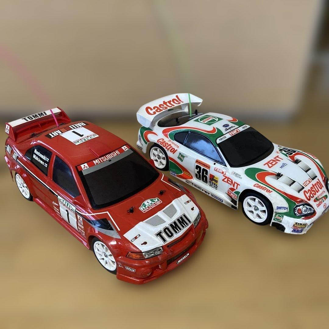 絶版！古いタミヤXB ランエボⅥ WRC、カストロール トムス スープラ セット