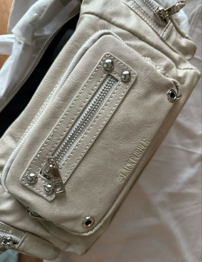 black purple ベージュ ショルダーバッグ