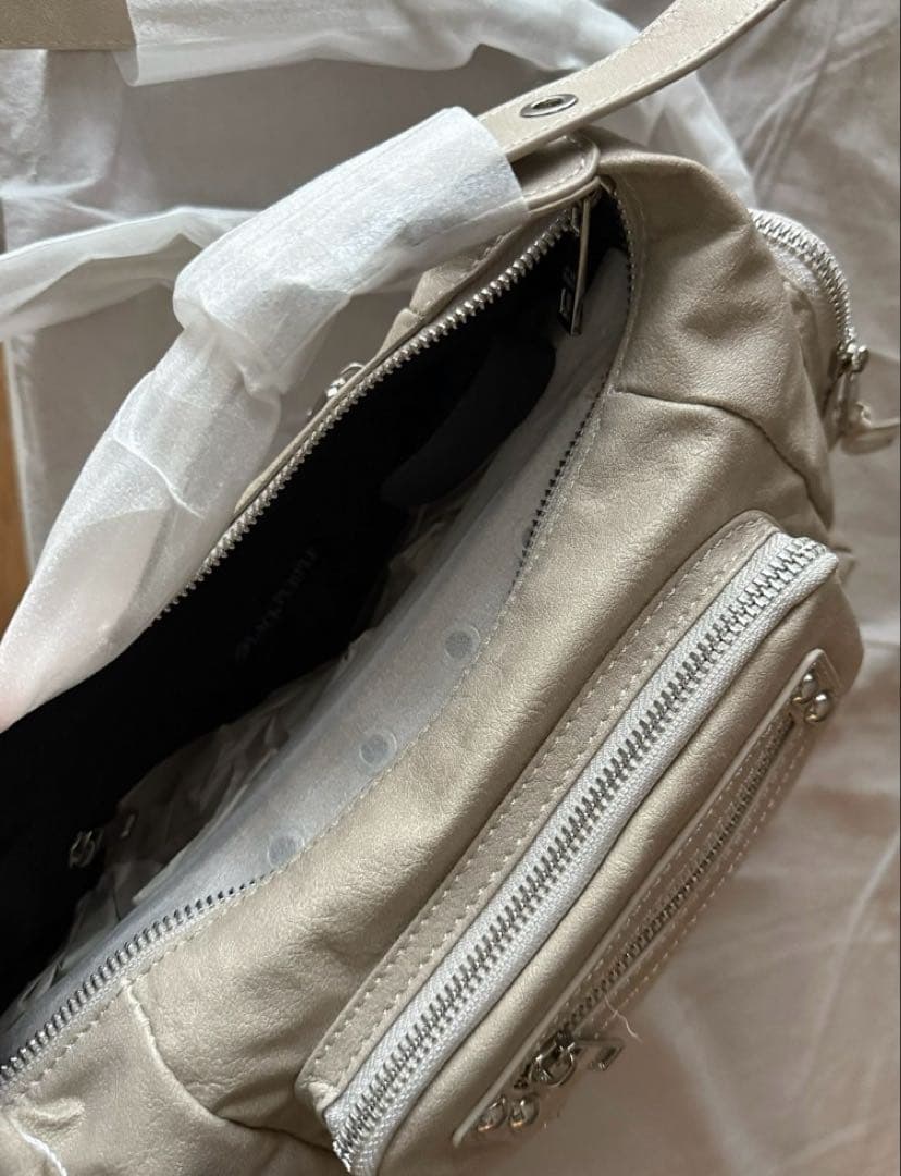 black purple ベージュ ショルダーバッグ