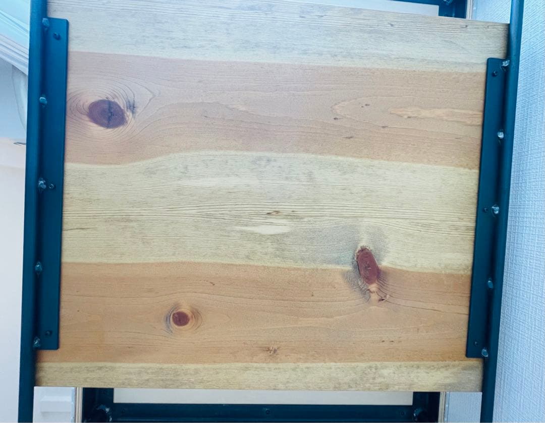 （美品）タイル加工 アイアンテーブル【国産オーダー家具 RUSTIC IRON】