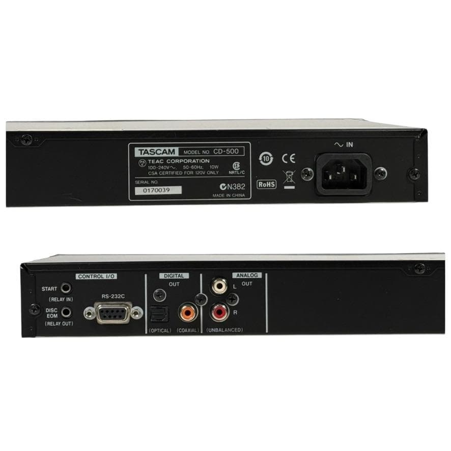 ◆優良美品◆TASCAM CDプレーヤー 業務用1U CD-500