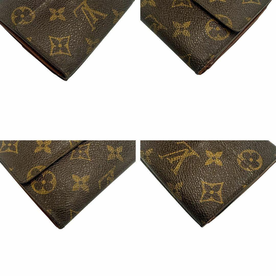【美品】ルイヴィトン Wホック財布 モノグラム コンパクト 3つ折りSP0042