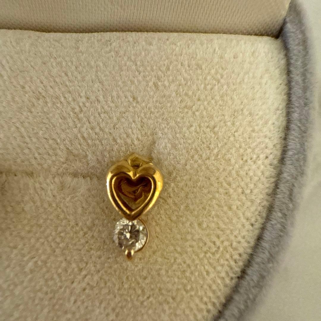ハ*ん様 K18 ダイヤモンドピアス　ハート型