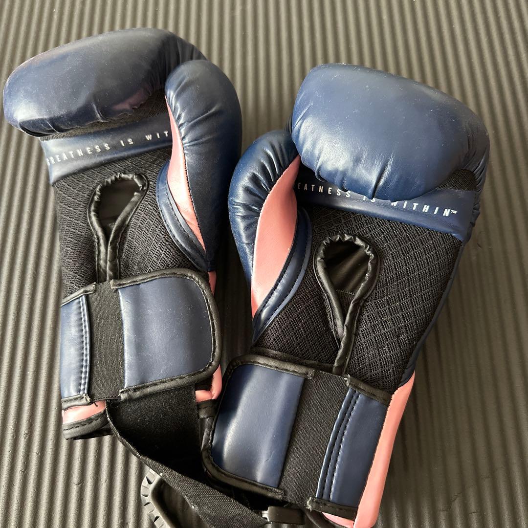 EVERLAST ELITE ボクシンググローブ ネイビー/ピンク 8oz