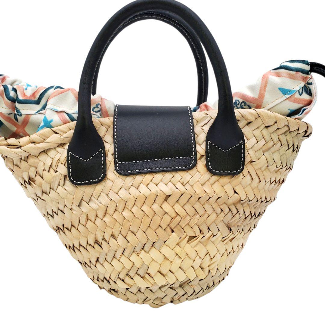 美品 PARIS/64 かごバック 2way ショルダー 本革 編み込み