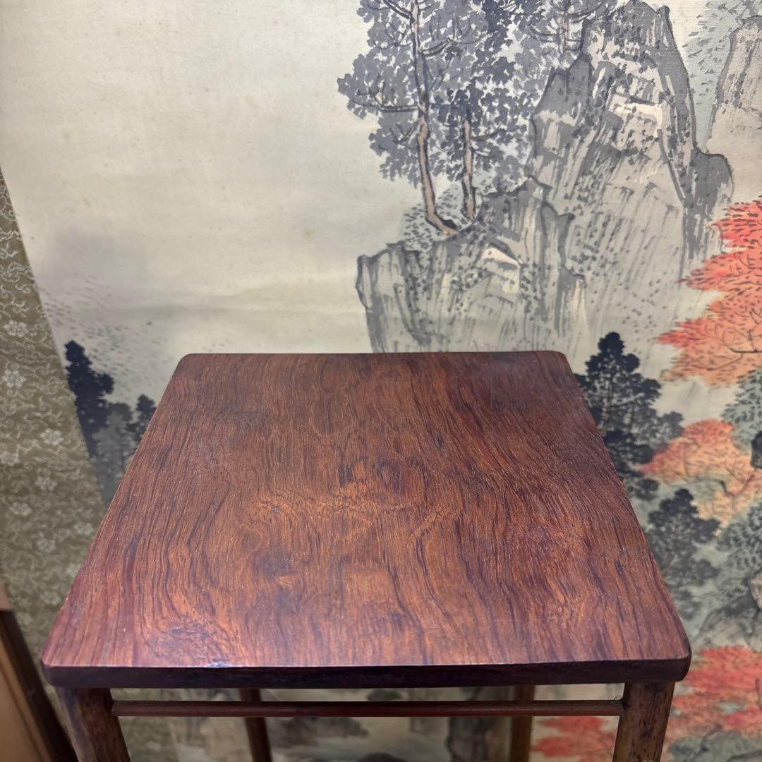 極上手　唐木　花梨木 極細工　花台　香炉台