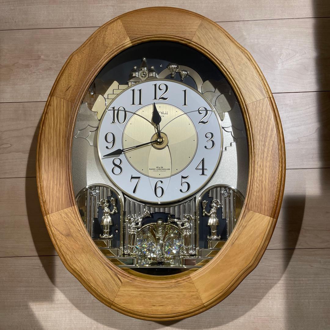 リズム時計　電波からくり時計 4MN422RH