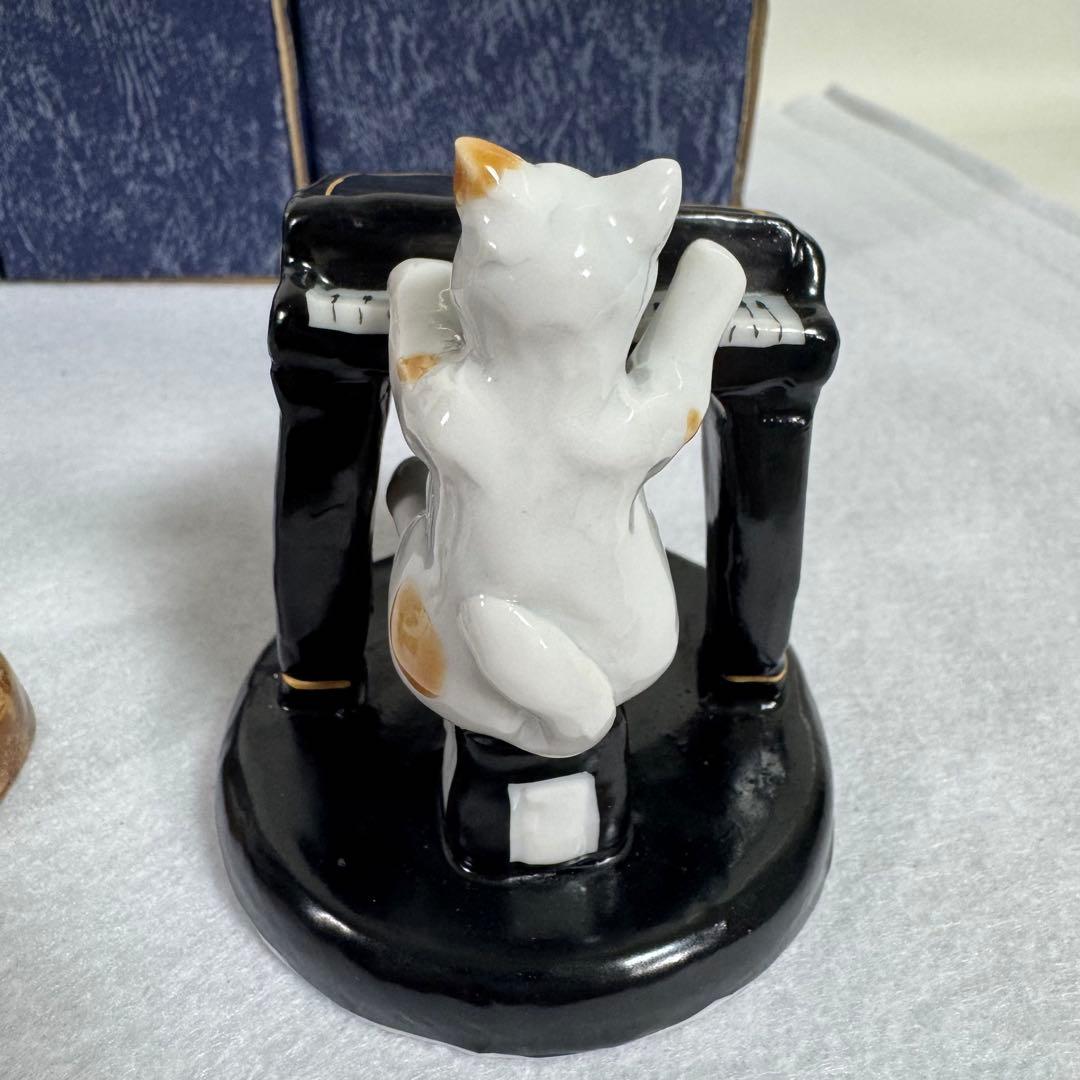 九谷焼　JAZZ ジャズ　ネコ　ピアノ　トランペット　サックス　ギター　ベース