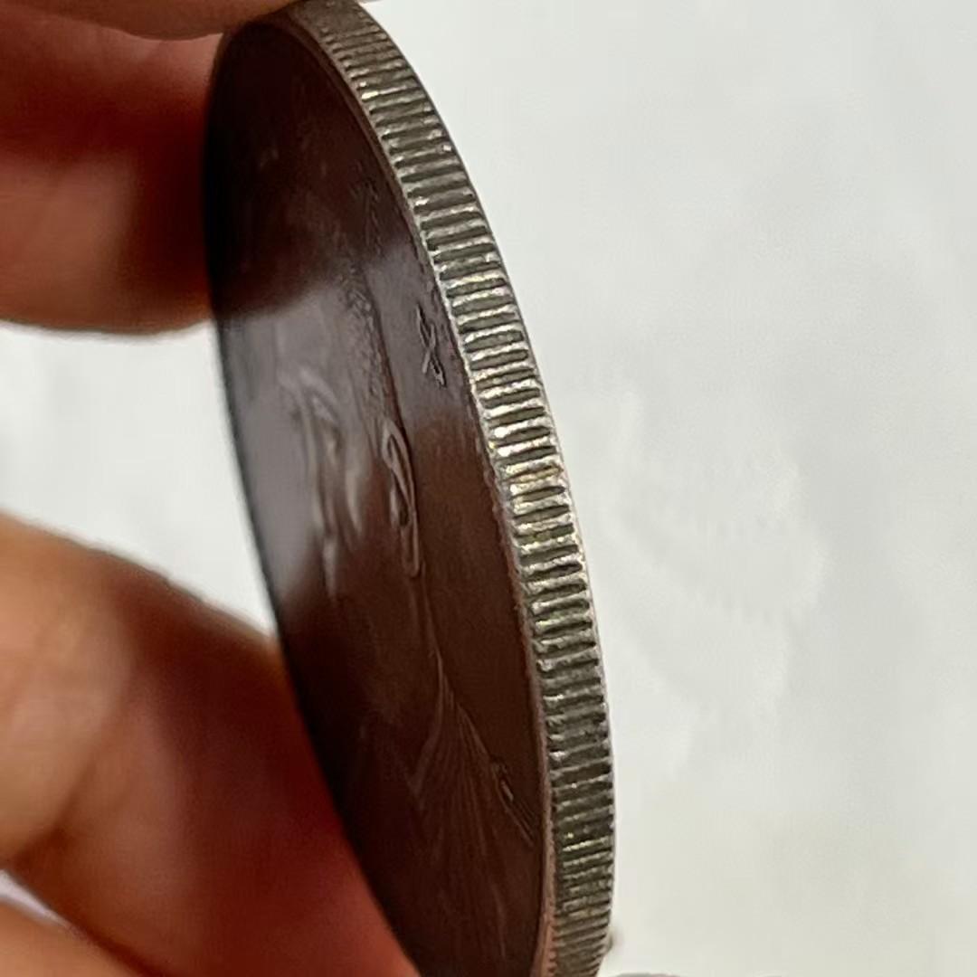 中華民国三年 袁世凱 側面肖像 壹圓銀貨 オリーブ葉図案 銀製 古銭 ・大型銀貨