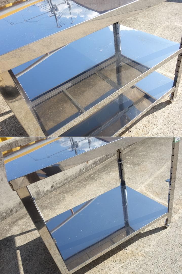 M▽業務用 厨房 作業台 棚 ラック シェルフ ステンレス (Fe1876)