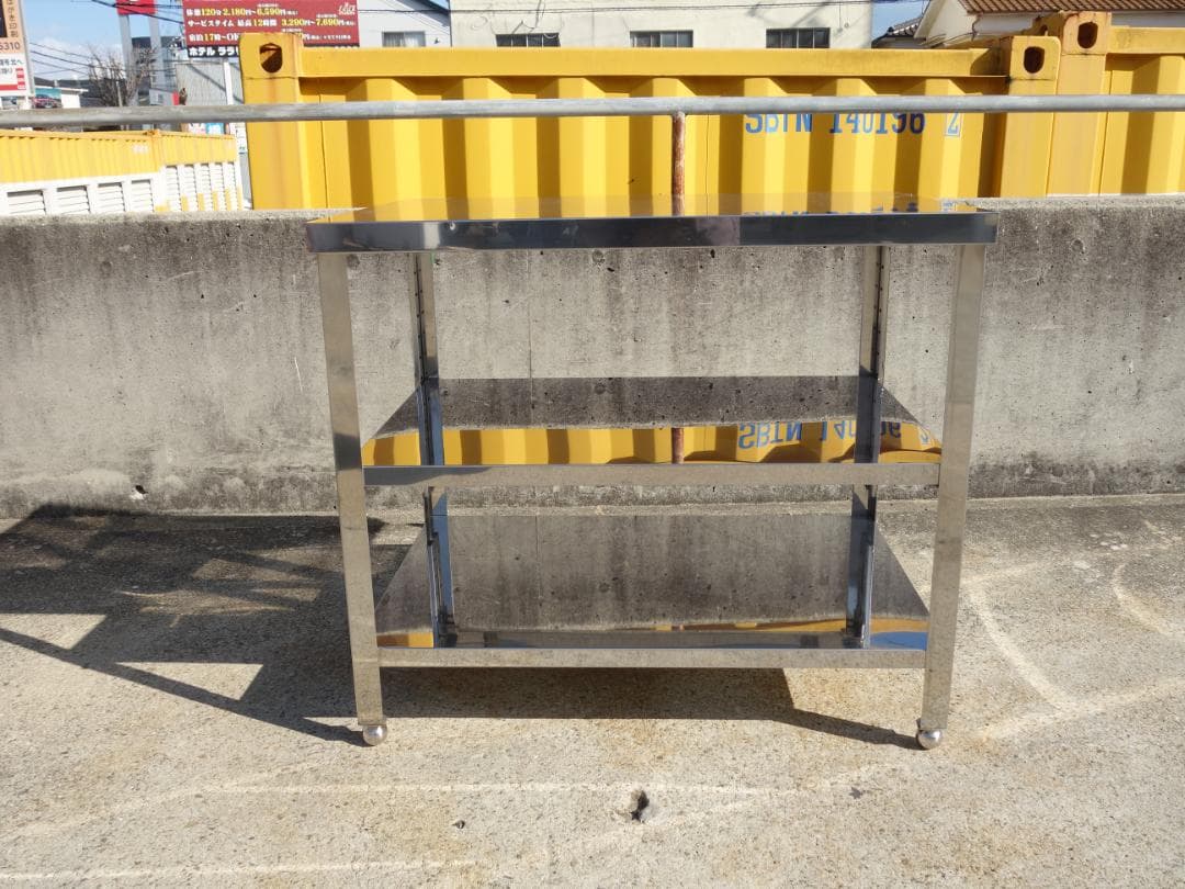 M▽業務用 厨房 作業台 棚 ラック シェルフ ステンレス (Fe1876)