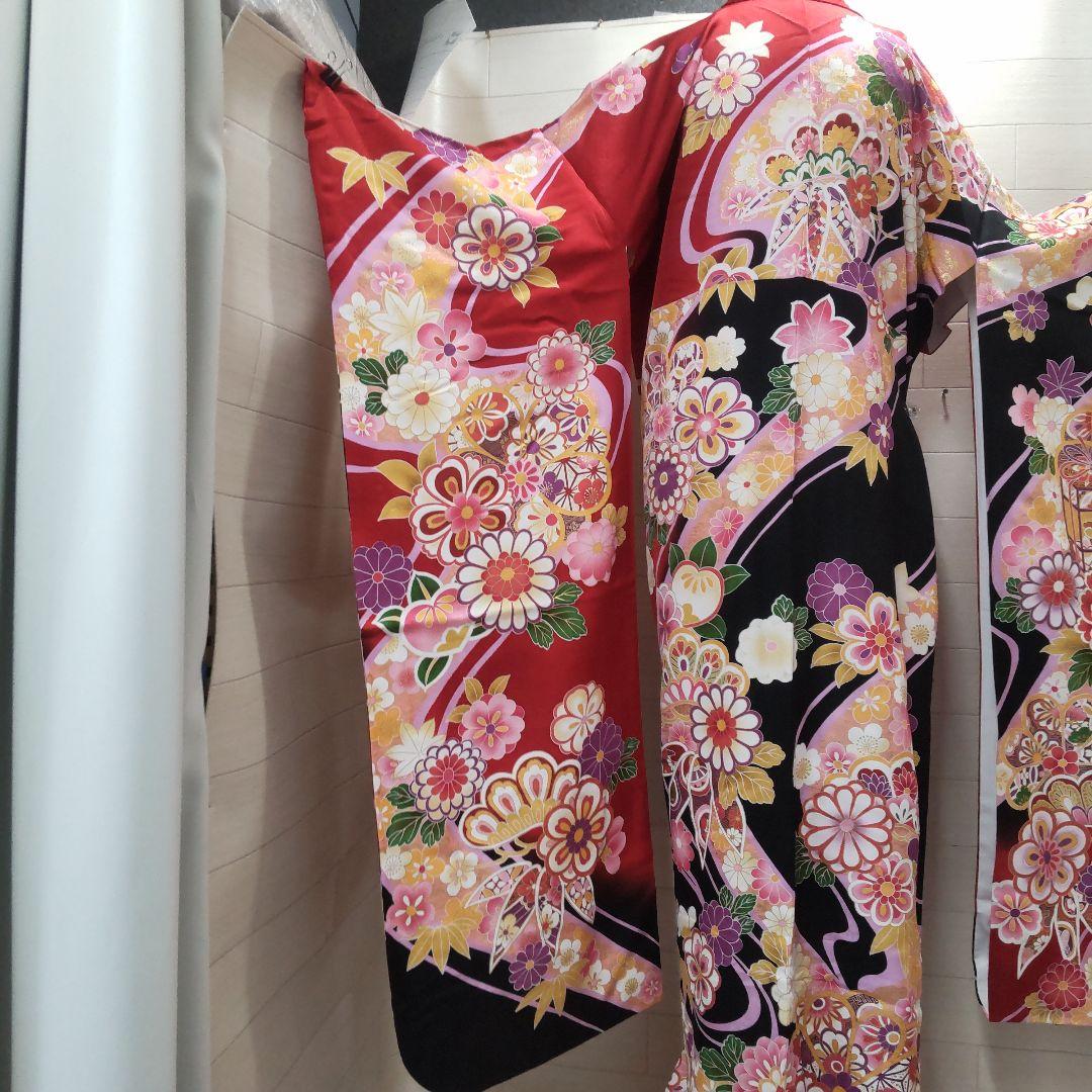 美品　ジョイフル恵利　振袖　長襦袢　帯　セット　着物　KJ05