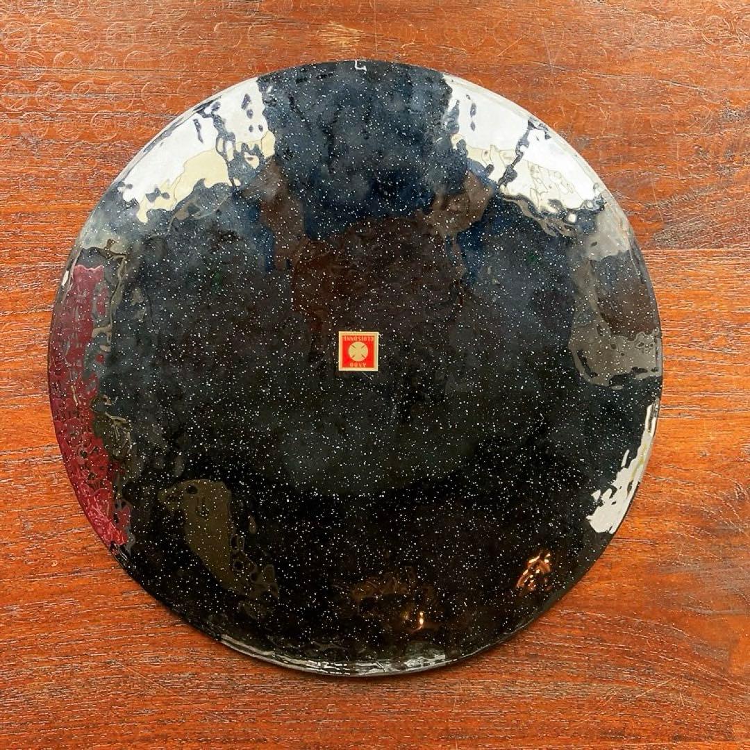 安藤七寶店 丸形銀彩杜若飾皿 箱あり 菖蒲 あやめ 絵皿 海外の方への贈り物にも