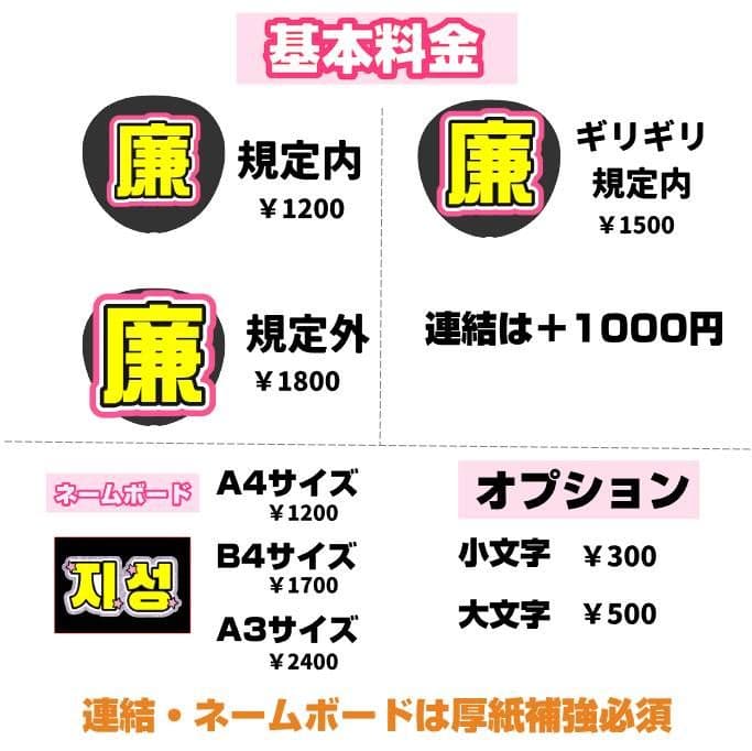 ♡ うちわ文字 オーダー うちわ屋さん ハングル 連結