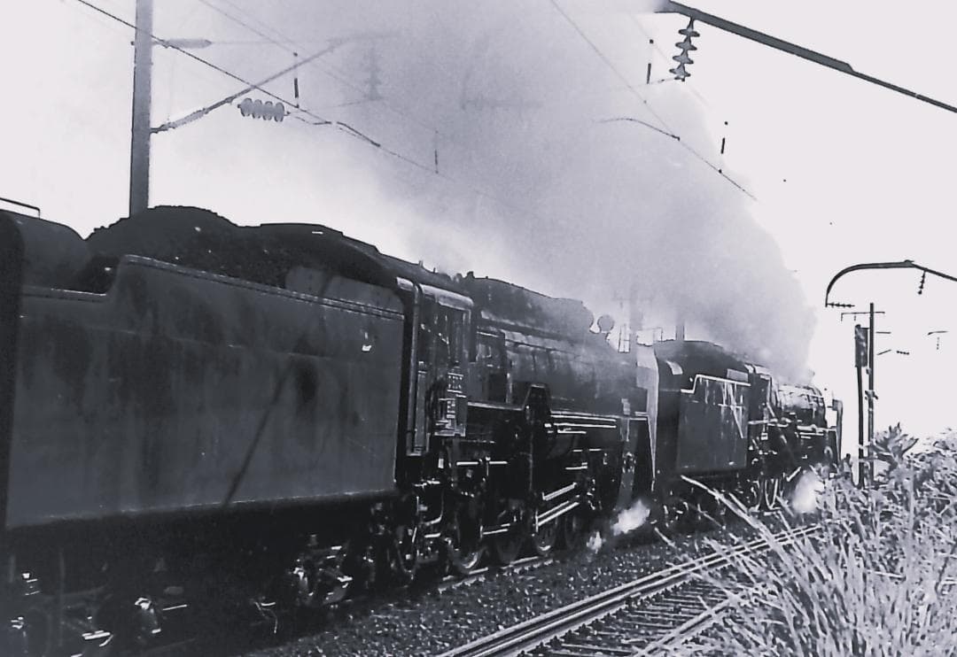 SL 蒸気機関車　函館本線①　朝里駅付近　((さよならC62  6枚セット