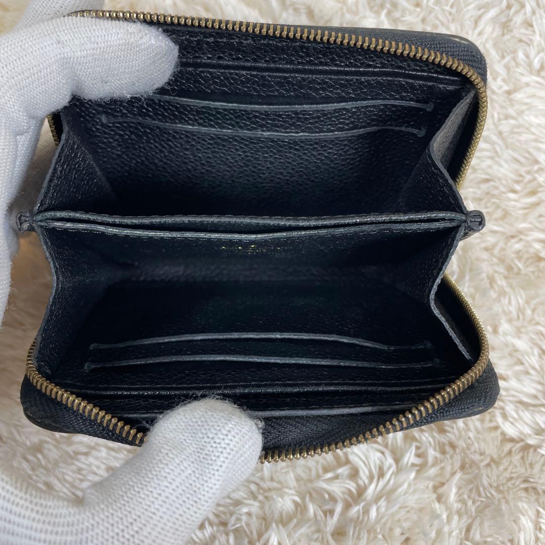 ルイヴィトン　アンプラント　ジッピーパース　型押し　モノグラム　黒