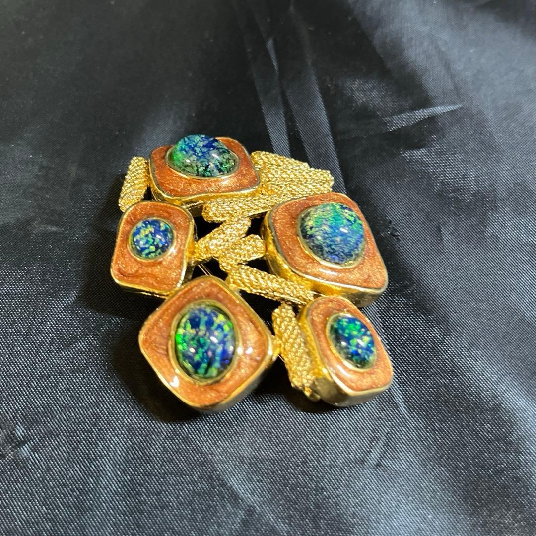 BALENCIAGA バレンシアガ ブローチ ヴィンテージ ストーン