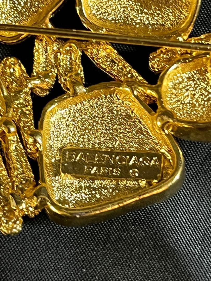 BALENCIAGA バレンシアガ ブローチ ヴィンテージ ストーン