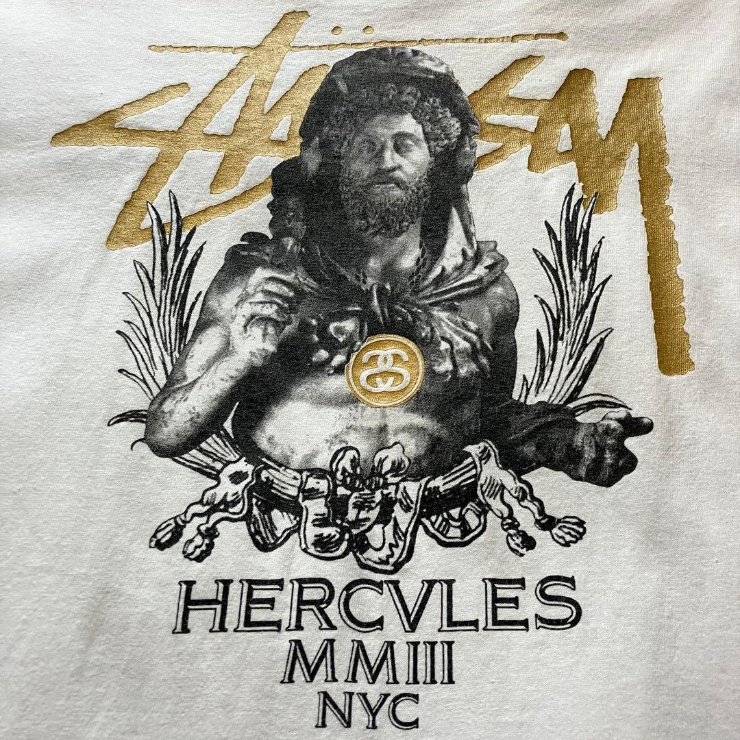 美品 90's USA製 オールドステューシー ヘラクレス 両面ロゴtシャツ