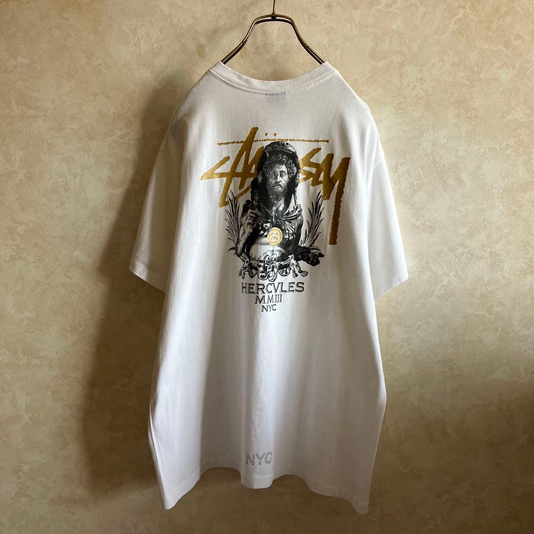 美品 90's USA製 オールドステューシー ヘラクレス 両面ロゴtシャツ