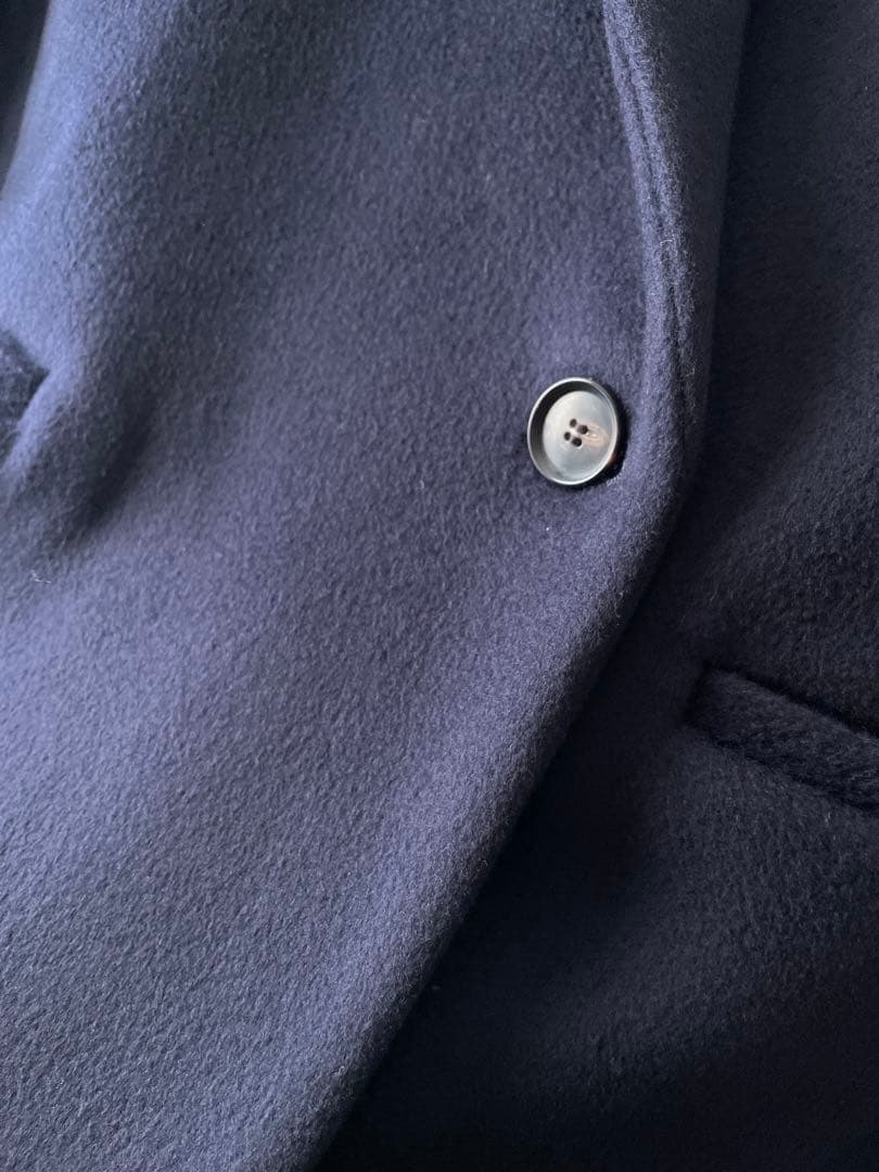 極美品✨エストネーション　毛100% コクーン　チェスターコート　ネイビー 36
