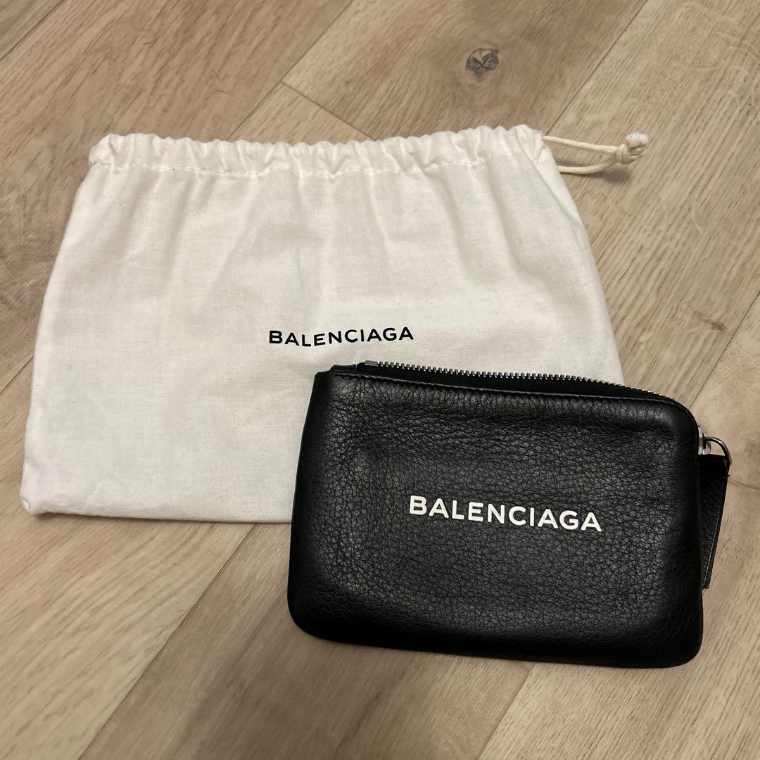 BALENCIAGA ブラック レザー ポーチ 保存袋付き