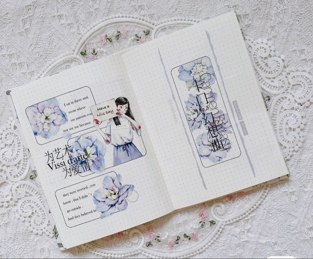 ⭐️SALE⭐️KAIXUN《大花飞燕草》海外マスキングテープ　マステ 【1795】