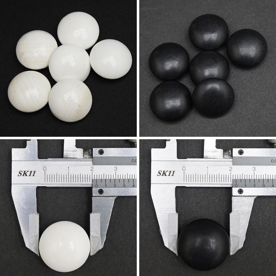 碁石 蛤 36号 那智黒 高級 囲碁 白石 黒石 碁笥付き
