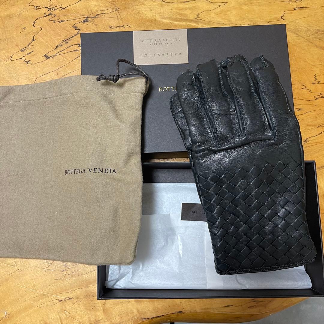 BOTTEGA VENETA イントレチャートレザーグローブ85