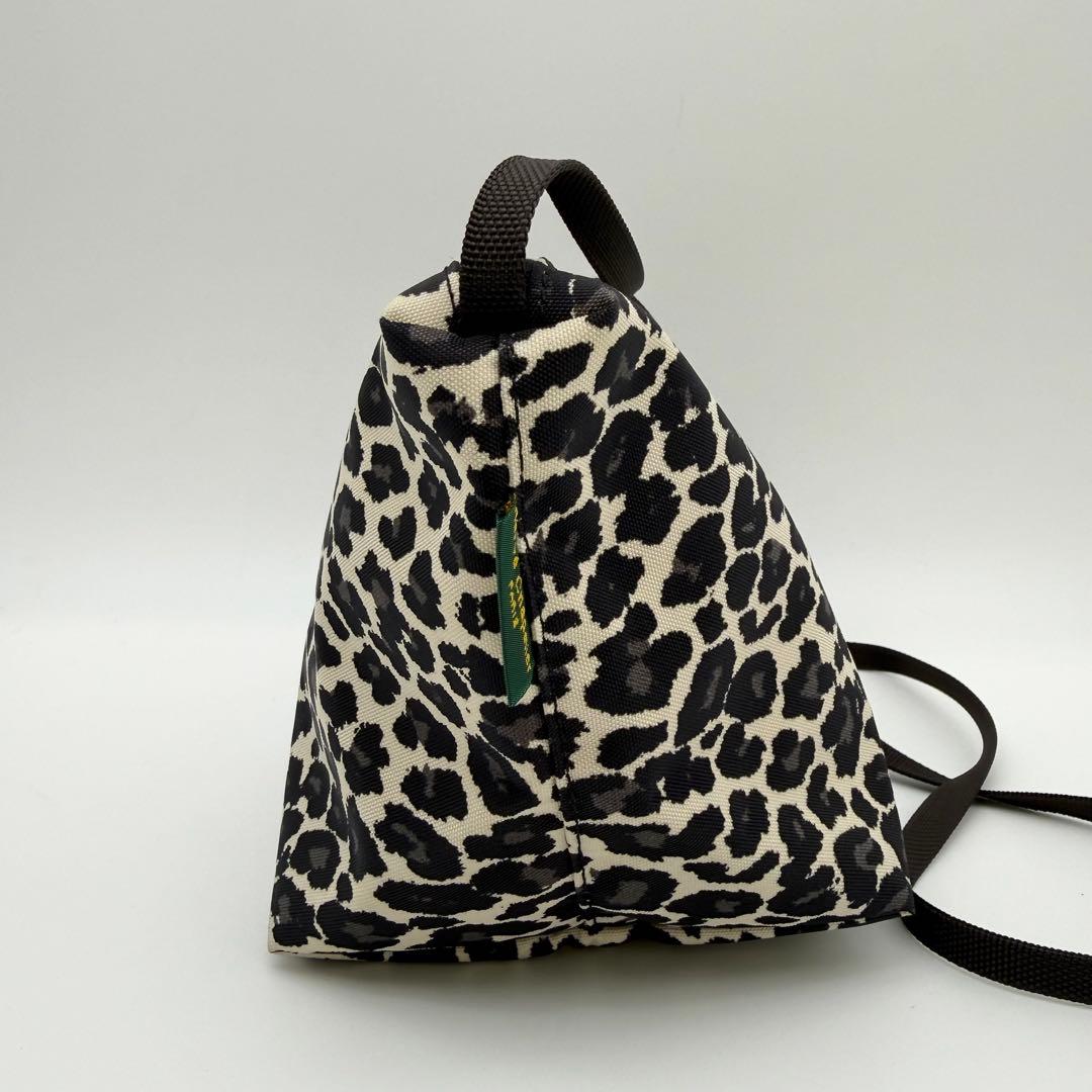 【極美品】エルベシャプリエ 2885F 舟型ショルダーバッグ S パンサーブラン