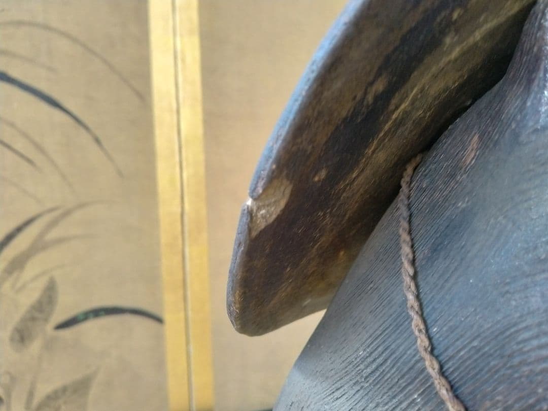 古格あるすまし顔なタヌキ　骨董　信楽焼　京焼　茶道具　置物　開運　縁起物